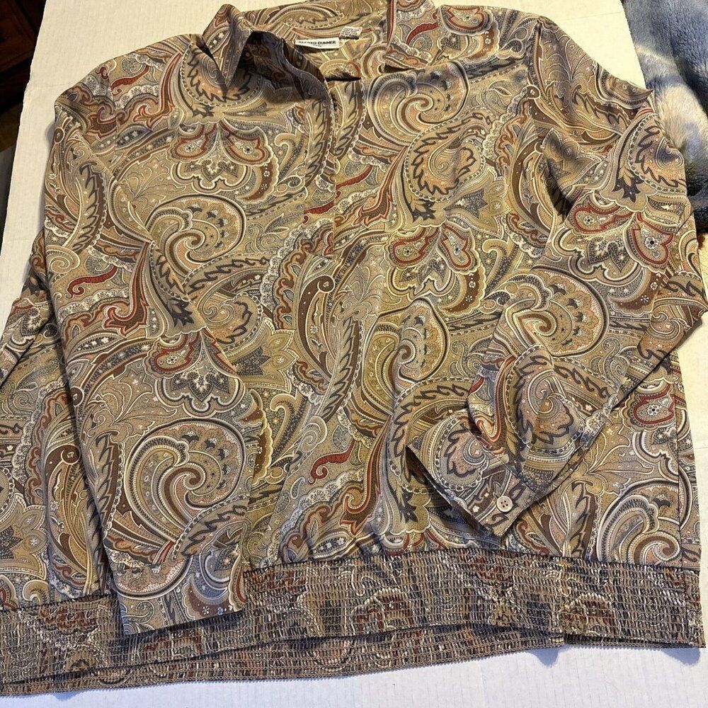 Alfred Dinner Women’s Elastic Waistband Blouse 24W